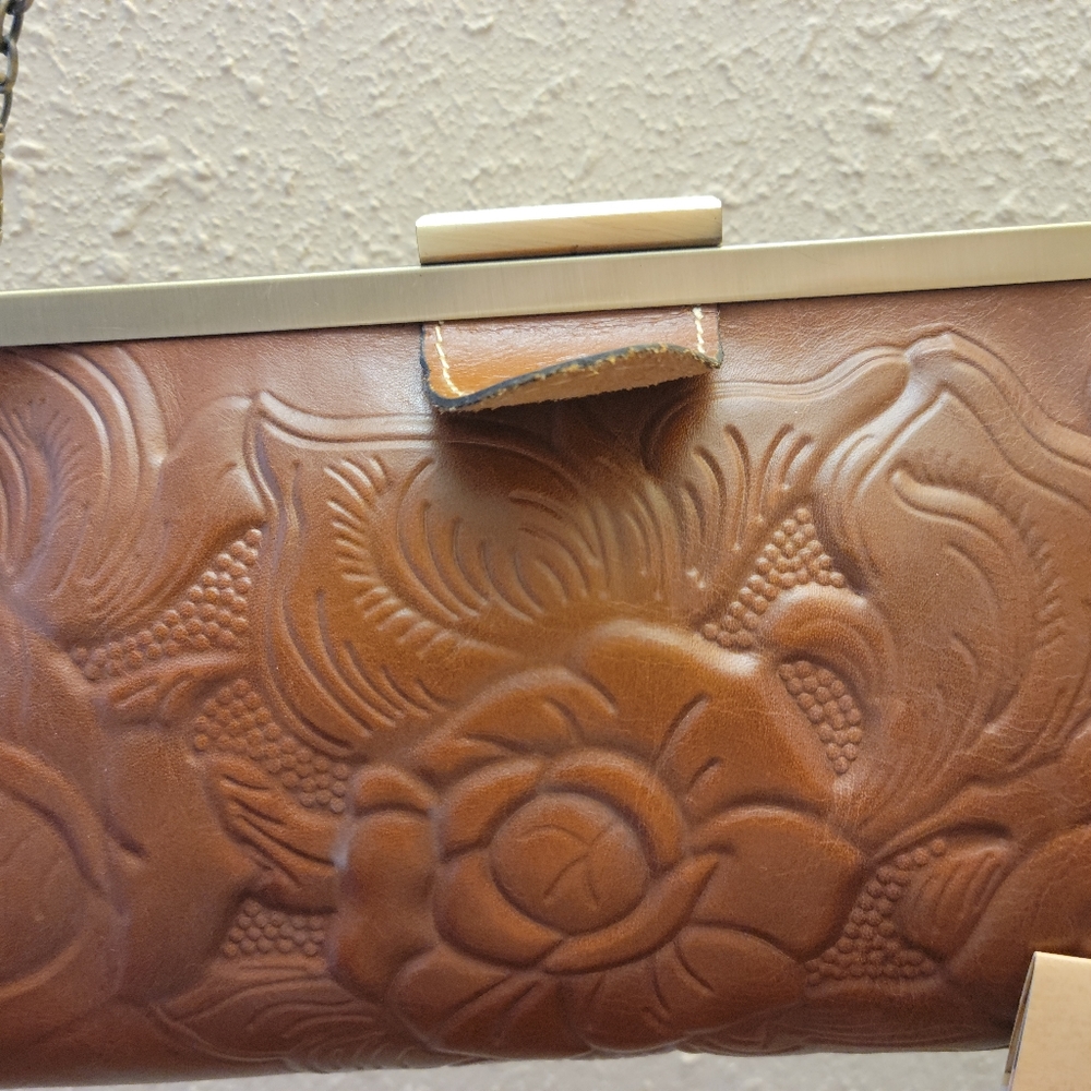 Patricia Nash leather Athena frame bag